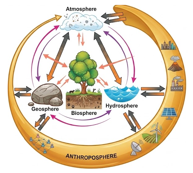 The Earth's interacting spheres